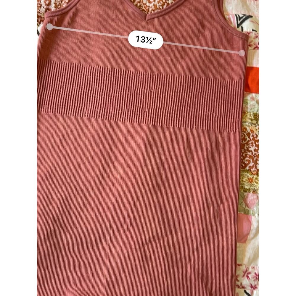 DYNAMIC Ribbed Tank Romper - Dusty Rose - Picture 5 of 8